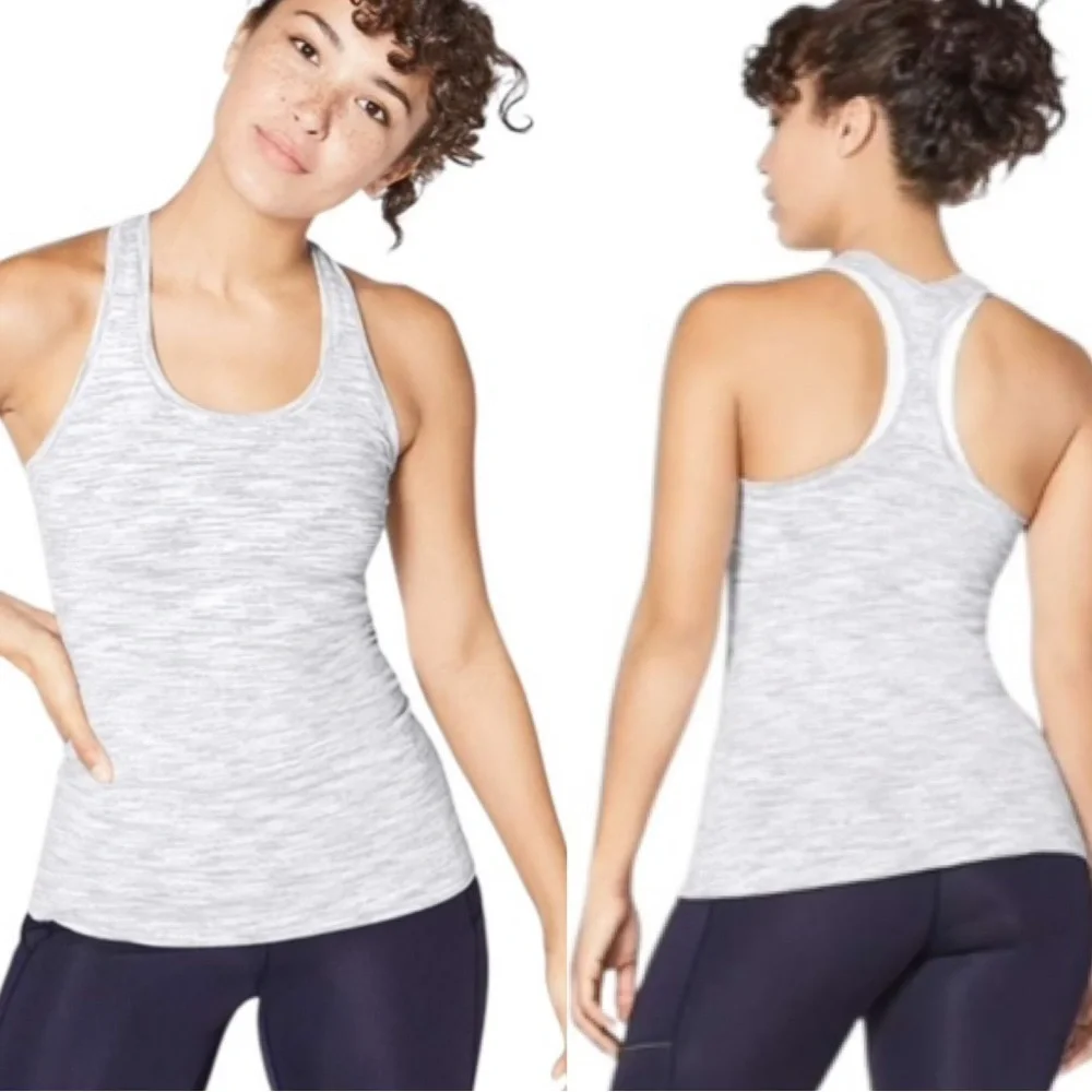 Lululemon Cool Racerback Tank Wee Are From Space Ice Grey Alpine White Size XS